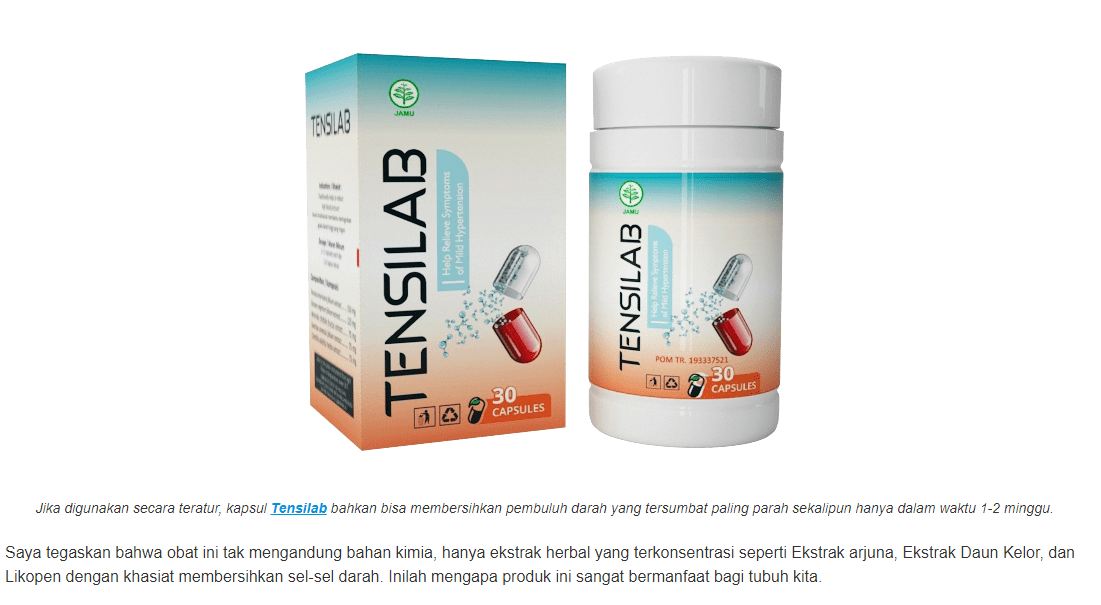 Tensilab – Tekanan Darah Dukungan Kapsul harga di Indoensia!