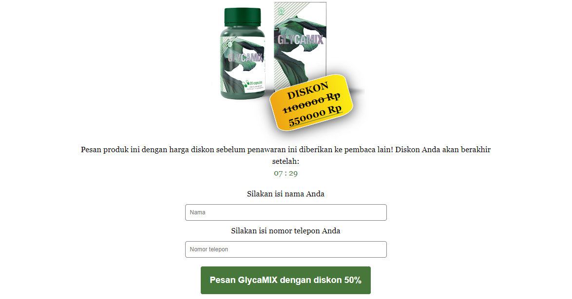 Herbal Glycamix obat Apa